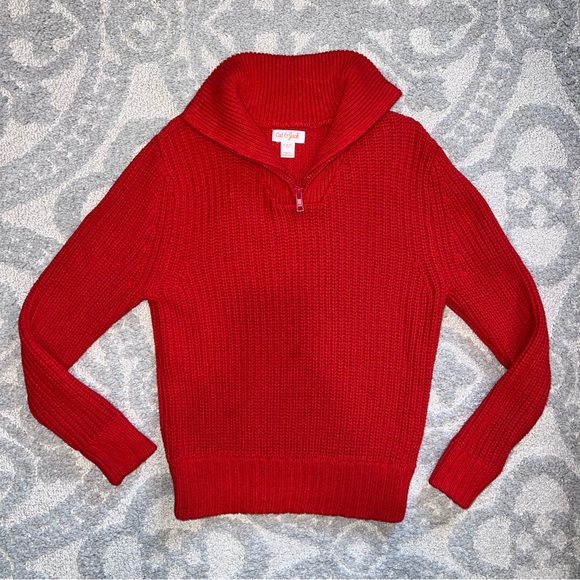 Cat & Jack Other - Cat & Jack Vibrant Red Knit Sweater
